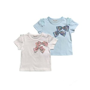 Kids' Short Sleeve T-shirt Floral Pattern 80 ~ 140cm Made in Japan