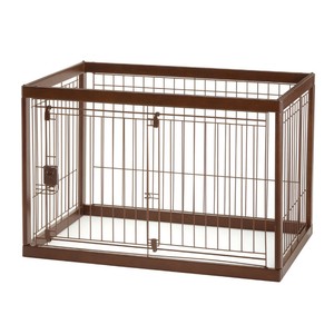[リッチェル] 木製ペットサークル90‐60　ダークブラウン