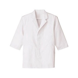 サーヴォ SerVo 男子衿付調理衣 7分 抗菌 ホワイト M FA313