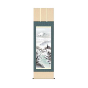掛軸 伊藤渓山富士厳寒 54.5×190cm KZ2B4-25D