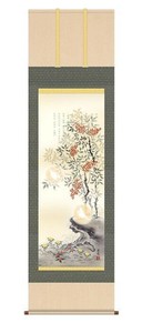 掛軸 久我直哉 消災南天白雀図 44.5×164cm KZ2MD5-003