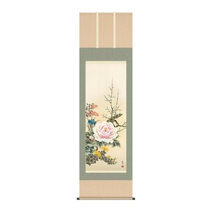 掛軸 山村観峰四季花 54.5×190cm KZ1A1-034