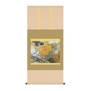 掛軸 川合玉堂樵径深秋 54.5×115cm KZ2G9-014