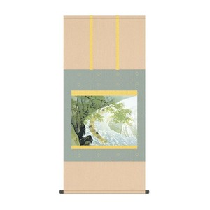 掛軸 川合玉堂筏 54.5×115cm KZ2G9-013