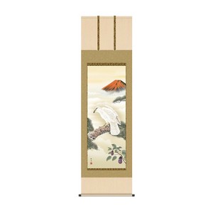 掛軸 長江桂舟一富士二鷹三茄子 54.5×190cm KZ2D4-029