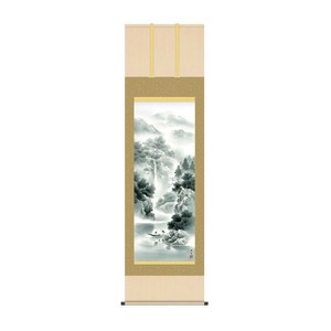 掛軸 北山歩生蒼山水明 54.5×190cm KZ2B2-073