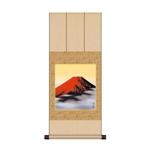色紙掛・色紙セット 伊藤渓山 赤富士 31×75cm FU2YAC-004