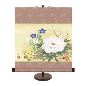 和風モダン掛 田村竹世  四季花 44.5×50cm KM2A9-016