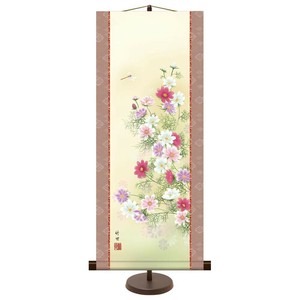 和風モダン掛 田村竹世  秋桜 31×75cm KM2A9-033