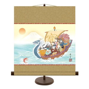 和風モダン掛 北山歩生 七福神 44.5×50cm KM2D9-012