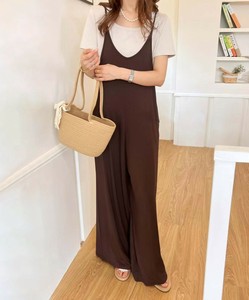 リラックスサロペット レディース パンツ 軽量 春 夏