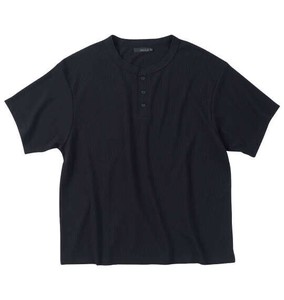 MC.S.P ビッグサイズ ワッフルヘンリーネック半袖Tシャツ