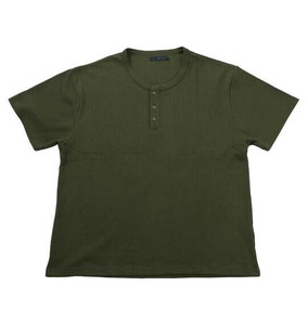 MC.S.P ビッグサイズ ワッフルヘンリーネック半袖Tシャツ