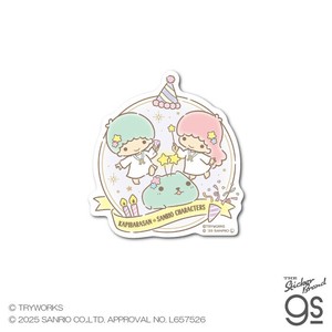 カピバラさん20th×サンリオキャラクターズステッカー とぅえんくるさん×リトルツインスターズ KPSAN002