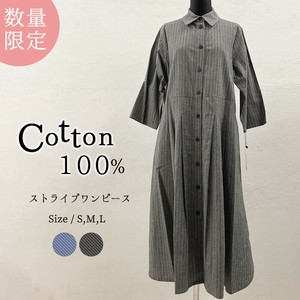 洋装/连衣裙 棉 附标签 衬衫洋装/连衣裙 竖纹