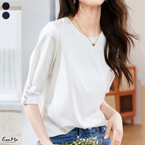 7分袖Tシャツ シンプル オフィスカジュアル 夏 こなれ感  【2025SS】EH2768
