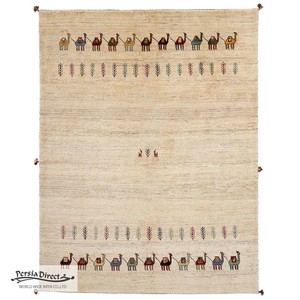 ギャッベ　ペルシャ　イラン　オーガニックウール　絨毯　ラグサイズLL (約200×300cm）G1359　196×250cm