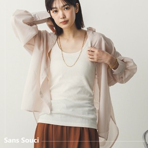 Button Shirt/Blouse Puff Sleeve
