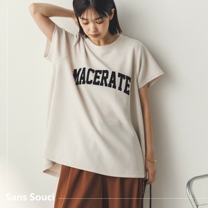 T-shirt Cardboard knit A-Line Flocking Finish