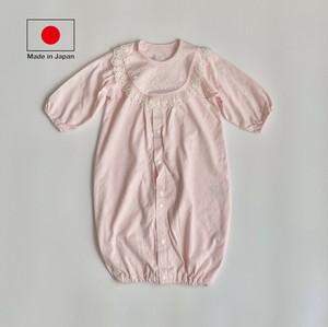 【日本製】nino 綿100％新生児ドレス　 #ベルレース　39019