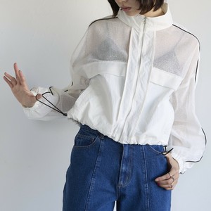 【2025SS新作入荷】Mixed-Material Track Jacket　異素材メッシュ切替トラックジャケット