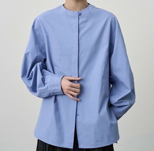 Button Shirt/Blouse Ladies fashion Round Neck
