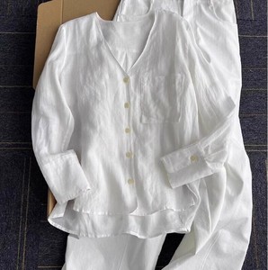 Button Shirt/Blouse Ladies fashion V-Neck