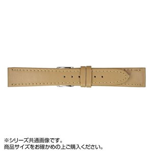 MIMOSA(ミモザ) 時計バンド Eカーフ 16mm キャメル (美錠:銀) CE-CM16