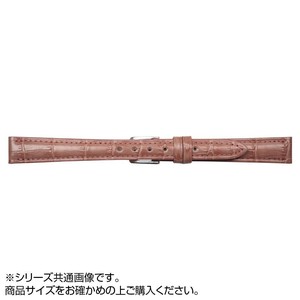 MIMOSA(ミモザ) 時計バンド SY型押ワニ 14mm オールドローズ (美錠:銀) CSY-P14