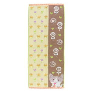 【フェイスタオル】Fu re ru ロングタオル ホイップクリーム ネコ ねこ