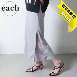 売り切り【数量限定・WEB限定価格】ファスナー オーガンジー2wayカットジョーゼットスカート each東京