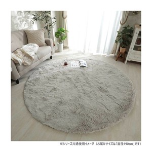 グラムスタイル シフォン LGY ライトグレー 190cm円形  「GSCD307329」