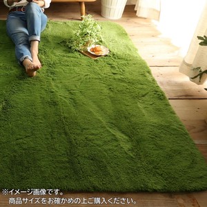 マイクロファイバーロングシャギーラグ　シフォン　190×240cm　グリーン「GSCD803382」
