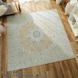 ペルシャ絨毯風プリントラグ　ペリンネ　130×190cm　ベージュ「GSCD914183」