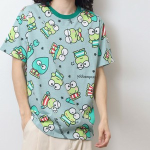 けろけろけろっぴ Tシャツ 半袖 総柄 プリント トップス サンリオ キャラクターズ メンズ レディース
