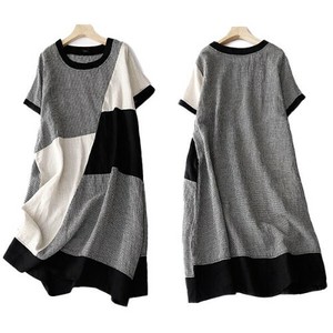 [SD Gathering] Casual Dress Check Pattern Cotton