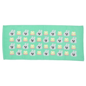 【フェイスタオル】BUNNI KONBINY プリントロングタオル マメちゃんとケーキ