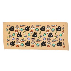 【フェイスタオル】BUNNI KONBINY プリントロングタオル クロくんと目玉焼き