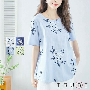 【2025新作】【M~L】刺繍花柄コットンプルオーバー(C31-123C)(5号店) FM5