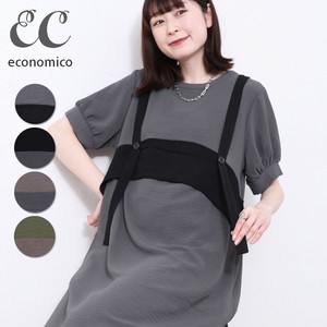 2025SS　 半袖 ワンピース　配色　2025新作　Economico