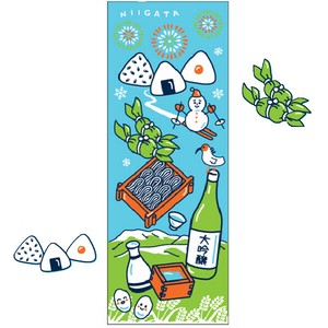 【てぬぐい】越後手拭い/新潟名物(顔料捺染)