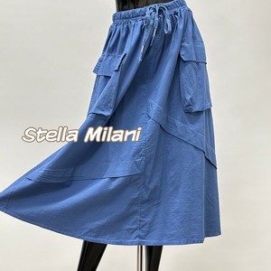 Skirt Design Pocket Cotton Switching Made in Italy