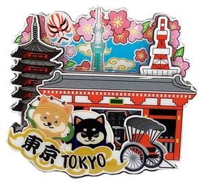 【木製マグネット】TOKYO(浅草)