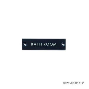 サインプレート BATH ROOM ブラック 64020