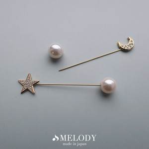 Brooch Pearl Star Stars Jewelry Brooch Made in Japan