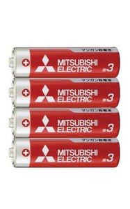三菱 赤マンガン乾電池単3(4本入)R6PD/4S 36-301
