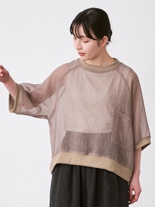 リブプルオーバーブラウス　T/Cボイル3色 M L LL 3L 《大きいサイズ》