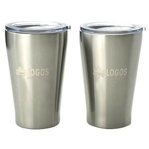 LOGOS ペアステンレスタンブラー蓋付 280ml 52922