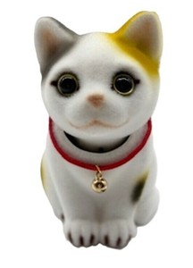 ◆即納◆ネコ 雑貨 ニャンダふるマスコット みけねこ　首ふり ねこ フロッキー  インテリア 置物　日本製