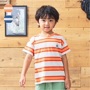 Kids' Short Sleeve T-shirt Short-Sleeved T-Shirt Applique 100% Cotton Made in Japan